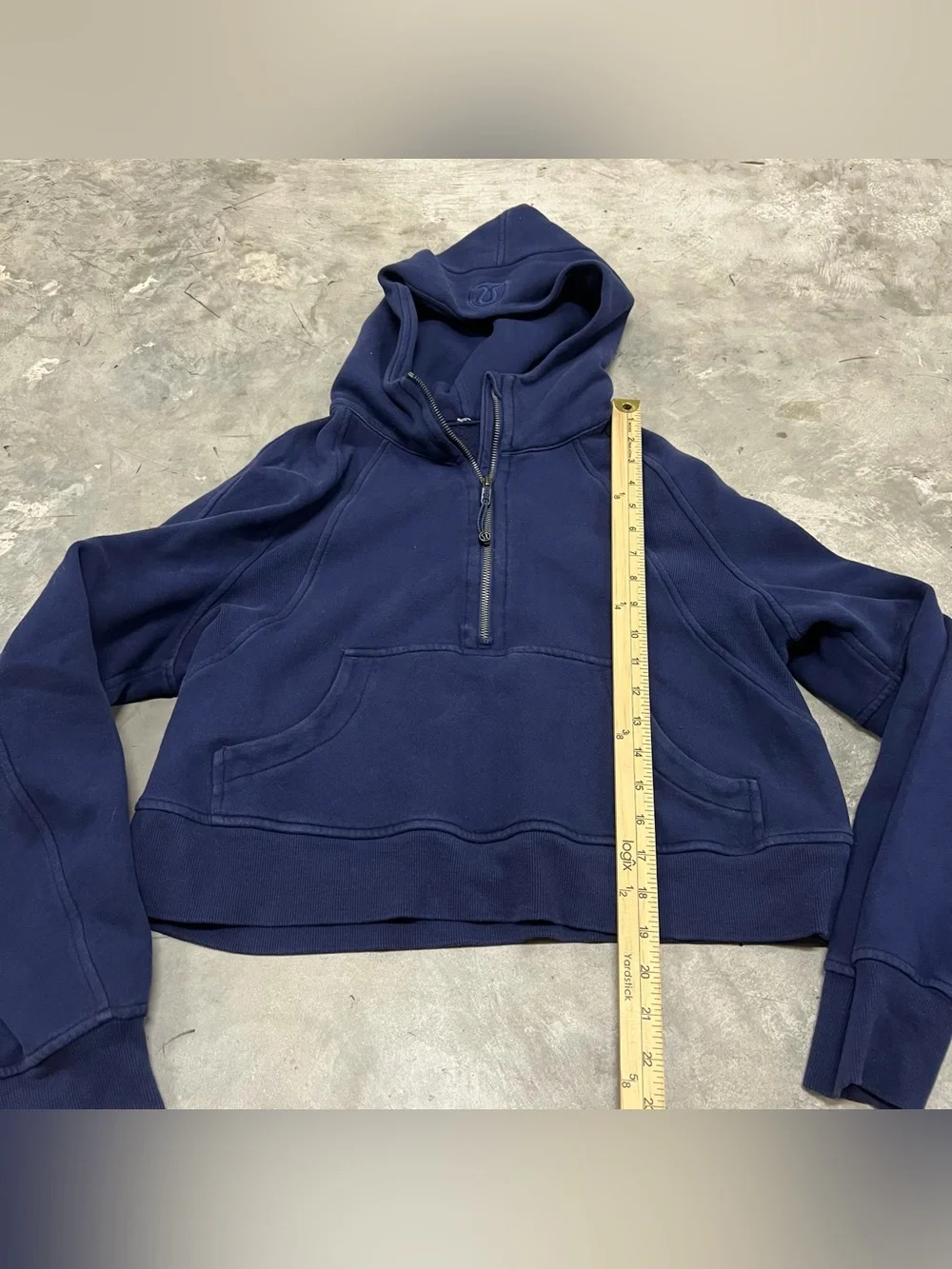 Lululemon Scuba Oversized Half Zip Hoodie Womens XS/S Blue Thumbholes LW3DM4S